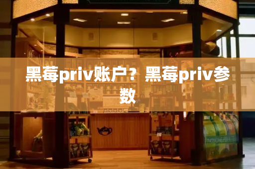 黑莓priv账户？黑莓priv参数