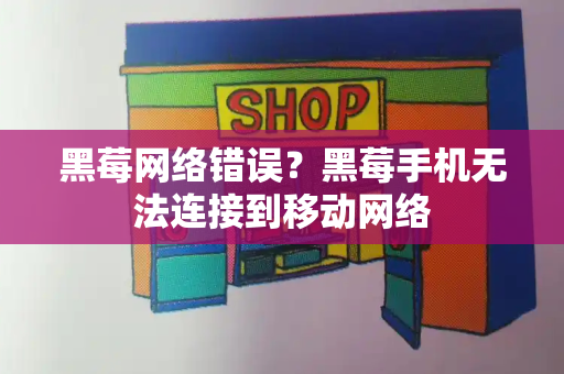 黑莓网络错误？黑莓手机无法连接到移动网络-第1张图片-星选测评